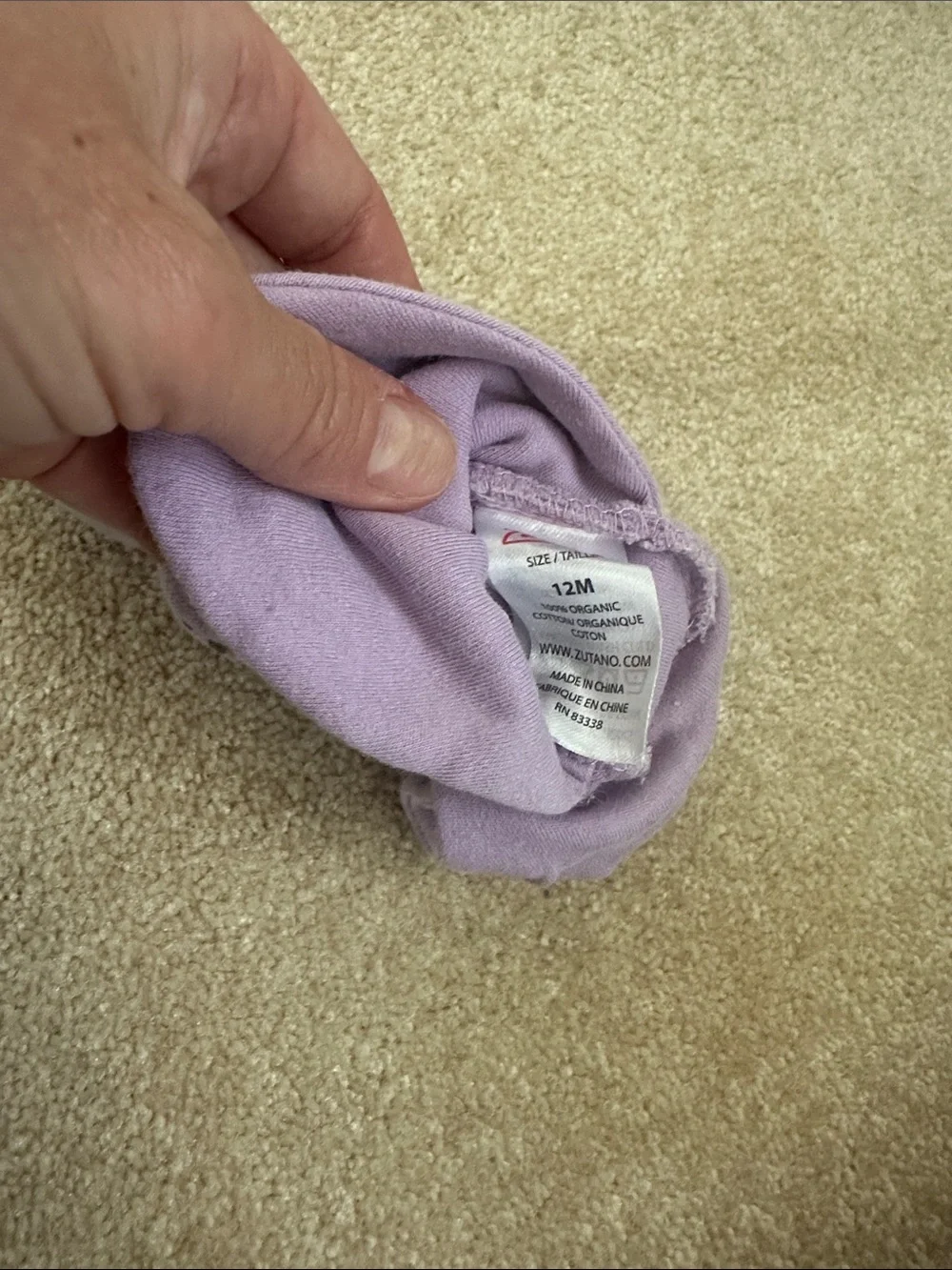 Zutano lavendar purple Infant booties